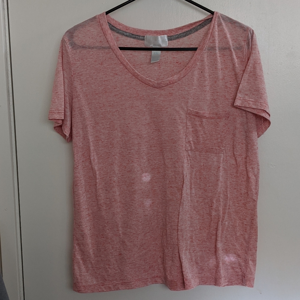 Pink V neck